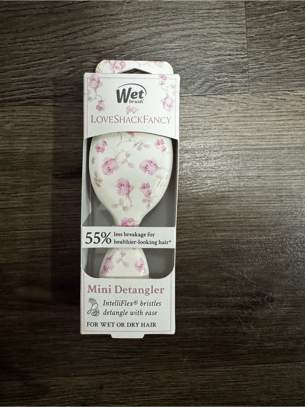 LoveShackFancy Wet Brush Mini Detangler - Lavender Dot Print